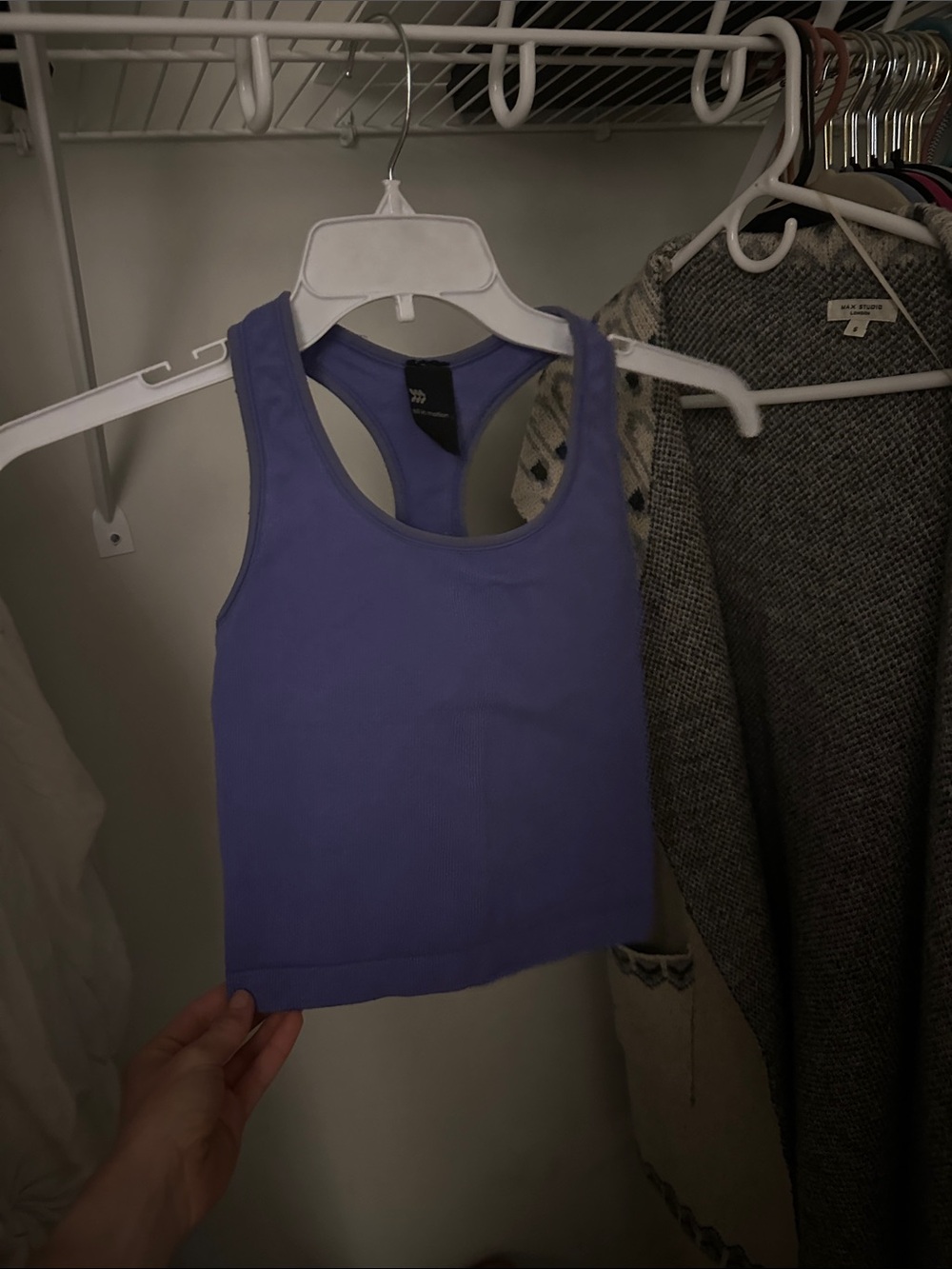 Women’s Lavender Racerback Crop Tank Top - Undetermined Brand